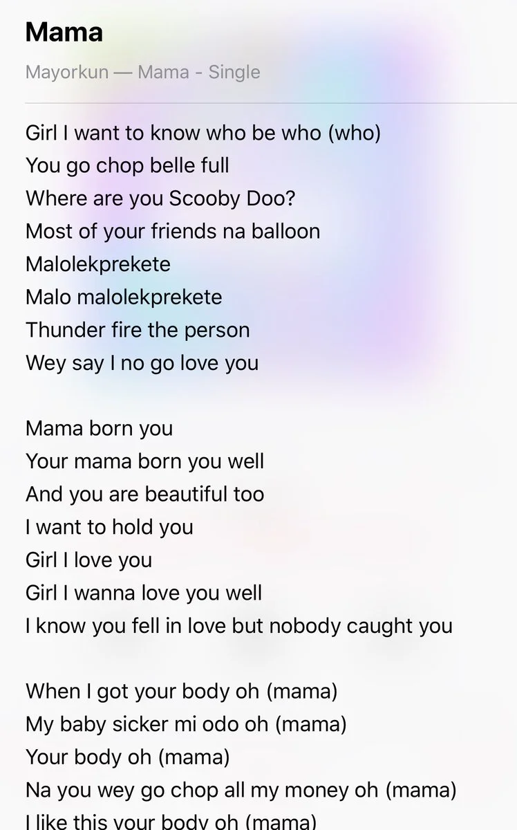 Cover Art For Mama Lyrics by Mayorkun
